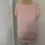 ZARA  Basic Collection Pink One Pocket Zip Detail V-Neck Shirt S Comfy Cozy Boho Photo 1