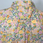 Liberty Art Fabrics By For J Crew Floral Button Up Shirt Sz 20 Casual Artsy Deco Yellow Photo 2