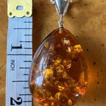 Natural Baltic Amber Sterling Silver Necklace Photo 2