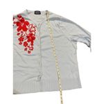 Lands' End Women's Long Sleeve Cardigan Light Sky Blue Hibiscus 3X Size undefined Photo 3
