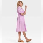 Universal Threads Universal Thread Dress Size Small Chalk Violet Puff Short Sleeve Cotton NWOT Photo 2