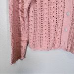 Wilfred  Pink Crochet Open Knit Cardigan Sweater Womens M Fall Coquette Delicate Photo 7