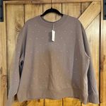 A New Day Women’s Rhinestone Crewneck Tan Sweatshirt - Size XXL - NWT Photo 0