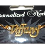 NIP Stravina Presonalized "Tiffany" Rhinestone Accent Gold Tone 15" Necklace Photo 1