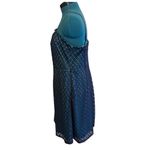 Lane Bryant Green with Navy Blue Lace Overlay Dress Photo 7