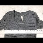 Lucky Brand  Woven Silver Grey Metallic Sweater Small Photo 5