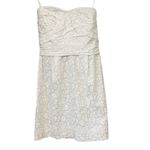 Marc Jacobs Amelie Flower Wicken White Strapless Dress, Sz 0 Photo 3