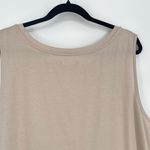 Stitchdrop Womens Beige Cotton Asymmetrical Pleated Knee Sleeveless Dress 2X Photo 6