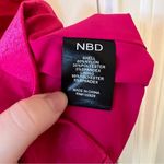 NBD  Revolve Hot Pink Satin Halter Neck Mini Bodycon Dress Size Small Photo 6