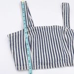 ZARA NEW Striped Denim Crop Top Blue & White Sleeveless Square Neck Size Medium Photo 12
