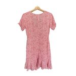 Princess Polly  Red Floral Wrap Mini Dress 4 Ruffle Hem Short Sleeve Cottagecore Photo 1