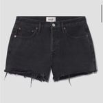 AGOLDE  Parker Black Distressed Vintage Cutoff Denim Shorts Photo 1