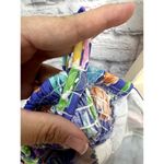 Vintage Gabar One Piece Swimsuit Blue Floral Shorts Size 10/Small Tropical 60s Photo 8