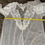 Victoria's Secret Victoria’s Secret Vintage NWT Women’s Sz L White Lace Front Sheer Mesh Long Robe Photo 9