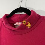 Disney Vintage Women's Dark Red Winnie The Pooh Embroidered Turtleneck Size XXL Photo 3