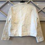 ZARA  LINEN BLEND EMBROIDERED OVERSHIRT  Medium‎ Dressy Casual Cream Floral Photo 12