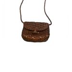 Vintage LJS Collection Brown Woven Mini Crossbody Purse‎ Photo 1
