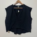 Aerie NWT  Pool To Party Black Gauze Cropped T Shirt Size Medium NEW Photo 1
