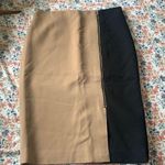 Ann Taylor pencil skirt with zipper work clothes! Beige & black skirt Photo 0