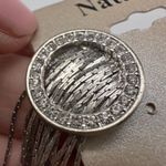 NWT Natasha Silver Tone Fringe Dangle & Pave Rhinestone Earrings Cocktail Photo 7