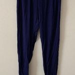 Monrow Blue Crepe Pull On Pants Rayon Jogger Photo 0