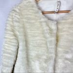 Willow & Clay  White Pink Ombre Faux Fur Long Sleeve Jacket XS Photo 2