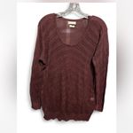 Van Heusen  Women's Deep burgundy V-Neck lightweight thin Sweater Photo 1
