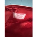 Estée Lauder Estee Lauder Red Plaid Tartan Cosmetic Makeup Bag + "Make Me Blush" Lipstick Photo 3