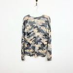 Islefield Cashmere Camo Print Sweater Gray Beige Photo 3
