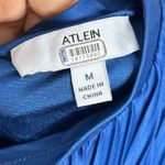 Atlein Navy Plisse Midi Dress Blue Size M Photo 6