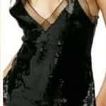 Free People  Black Sequin Eras Tour Cami Tank Top Photo 0