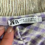 ZARA NWT Purple Gingham Plaid Halter Tank Top Photo 3