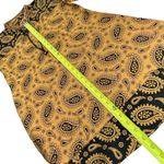 Paisley Print Cotton Band Collar Tapered Tunic Women’s Size Small Black Photo 4