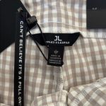 Jules & Leopold  tan Checkered elastic waist pull on Capri Pants Photo 6