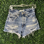 Wrangler MOUSSY VINTAGE Distressed High Waist Button Closure Denim Jean Shorts Size 24 Photo 0
