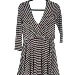 Free People  Womens Maverick Eggplant Purple/Gray Stripe V-Back Mini Dress Size S Photo 3