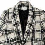Evereve  Kennedy Blazer Womens XS Black‎ White Plaid Tweed Jacket Button Photo 1