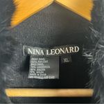 Nina Leonard  Black Real Fur lambswool and angora black vest size XL Photo 3