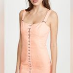 For Love & Lemons Peach Monika Hook-Front Denim Dress Photo 1