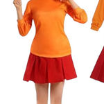 Halloween Orange and Red Skirt Set Size XL Photo 0