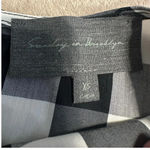 Sunday in Brooklyn  Anthropologie Blouse Black White Plaid Bell Sleeve Size XS Photo 3