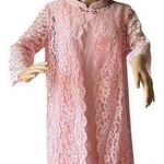 American Vintage 50-60's Vintage Pink dress with matching Lace coat Ladies dress size medium Photo 0