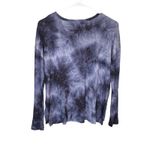 RUE21 Vintage Funky 1990's Blue Tie Dye Crew Neck Shirt Long Sleeve Size XS Photo 4