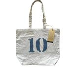 FEED 10 Lightweight Foldable Classic Cloth Tote Bag Organic Cotton Gray NWT Photo 1