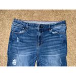 White House | Black Market  Skinny Jeans Mid Rise Distressed Blue Denim Womens Photo 3