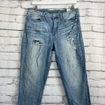 Seven7 Boyfriend Jeans Distressed Light Wash Women’s 14 Mid Rise Blue Capri Y2K Photo 5