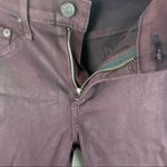 Rag and Bone  Wine Coated Metallic Legging Jeans, Size 27 Photo 5