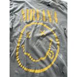 Cotton On Nirvana Smiley Face T-Shirt Gray Distressed & Pink Floyd Cotton‎ On Graphic Tee Photo 7
