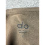 Alo Yoga  Moto Leggings Sculpt High Waist Ribbed‎ Panels Athletic Tan Size S Photo 2