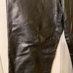 Theory NWT Y2K black leather flare wide leg moto pants jeans, size 10 waist 30 Photo 7